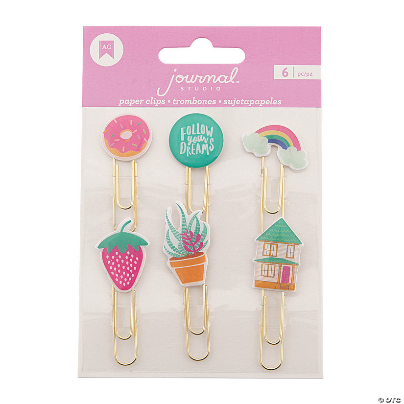 American Crafts&#8482; Follow Your Dreams Paper Clips - 6 Pc. Image