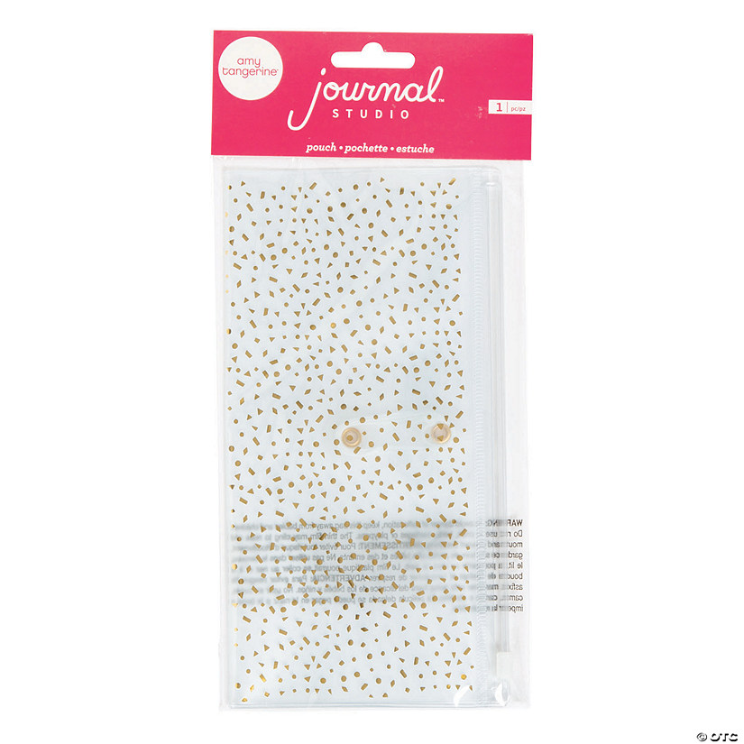 American Crafts&#8482; Gold Confetti Journal Pencil Pouch Image