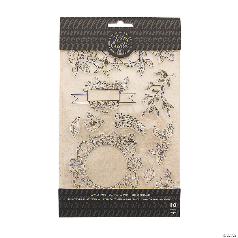 American Crafts&#8482; Kelly Creates Floral Traceable Stamps - 10 Pc. Image