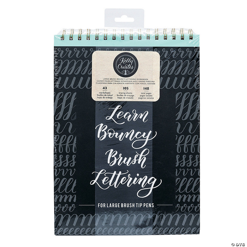 American Crafts&#8482; Kelly Creates Large Brush Tip Learn Bouncy Lettering Workbook Image
