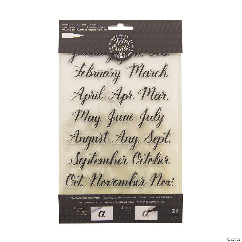 American Crafts&#8482; Kelly Creates Month Traceable Stamps Image