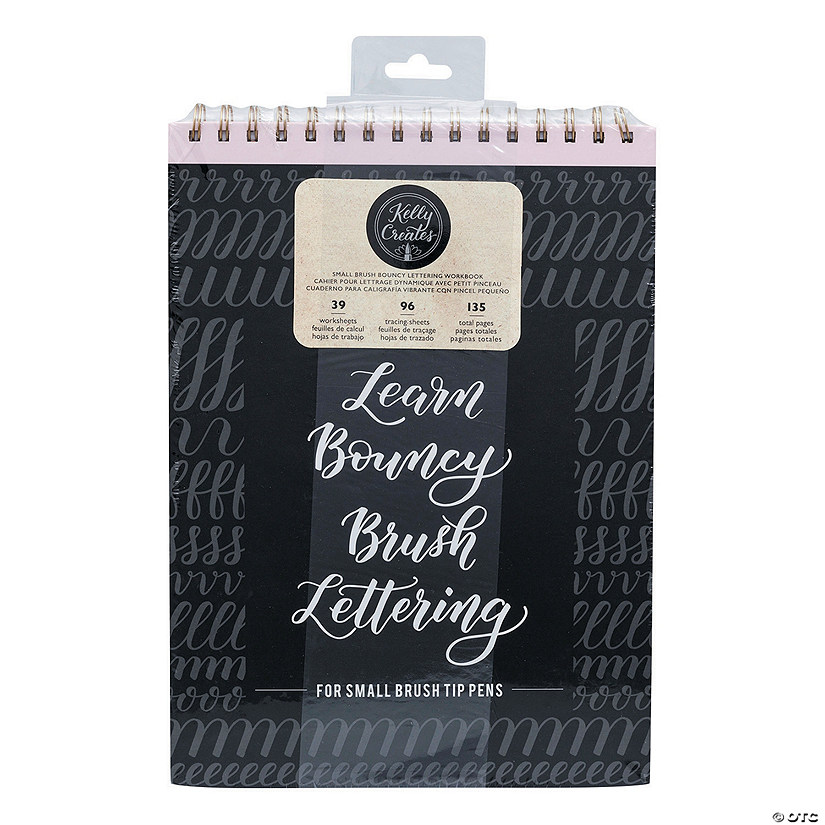 American Crafts&#8482; Kelly Creates Small Brush Tip Learn Bouncy Lettering Workbook Image