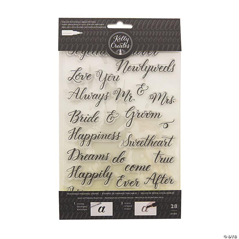 American Crafts&#8482; Kelly Creates Wedding Traceable Stamps Image