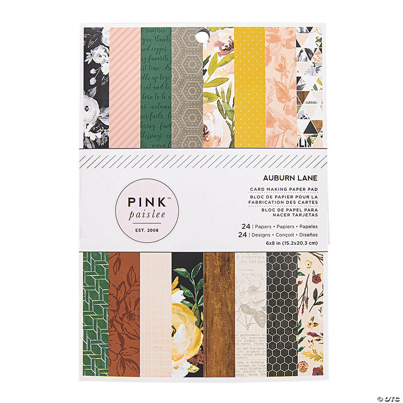 American Crafts&#8482; Pink Paislee&#8482; Auburn Lane Paper Pad Image