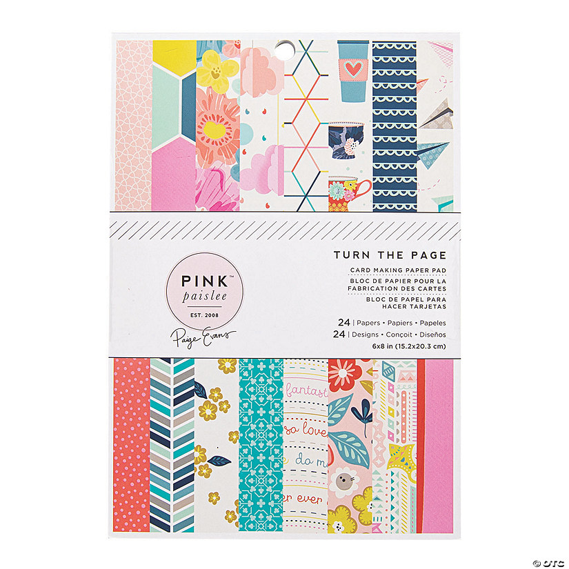 American Crafts&#8482; Pink Paislee&#8482; Paige Evans Turn the Page Paper Pad Image