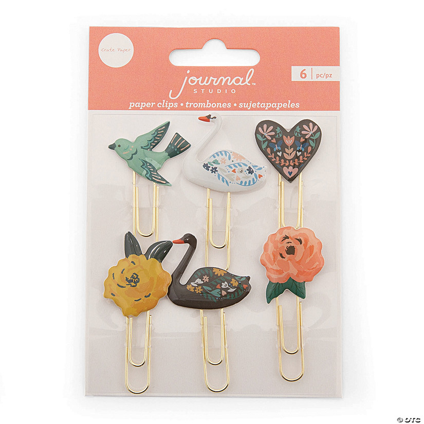 American Crafts&#8482; Swan Journal Paper Clips - 5 Pc. Image