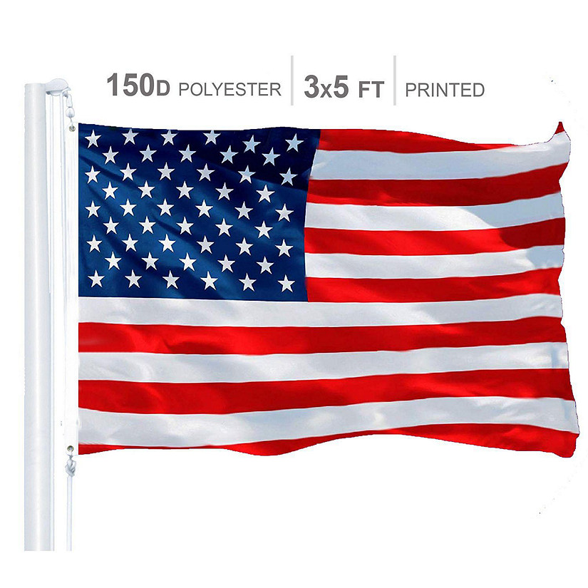 American Flag 150D Printed Polyester 3x5 Ft Image