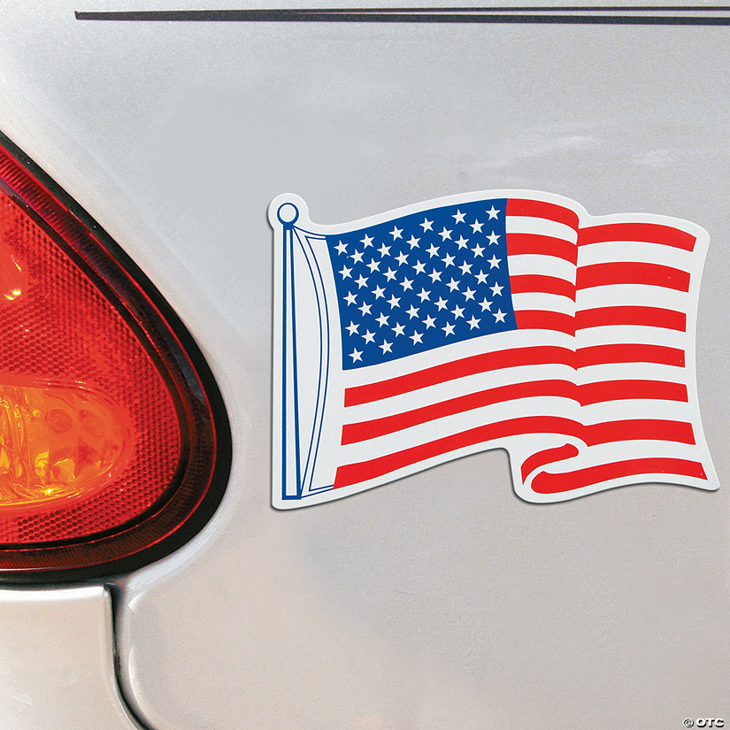 American Flag Car Magnet Image
