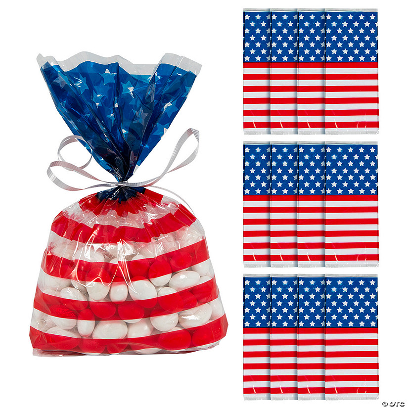 American Flag Cellophane Bags - 12 Pc. Image