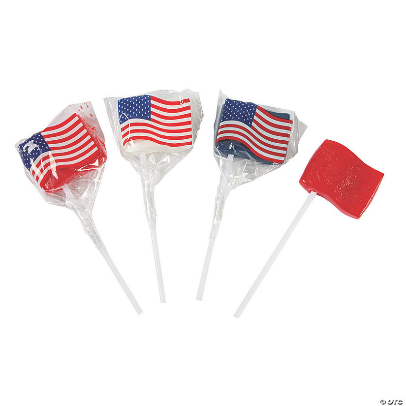 American Flag Lollipops - 12 Pc. Image