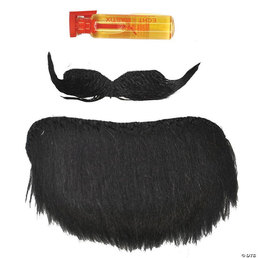 Amigo Black Mustache &amp; Goatee Set Image