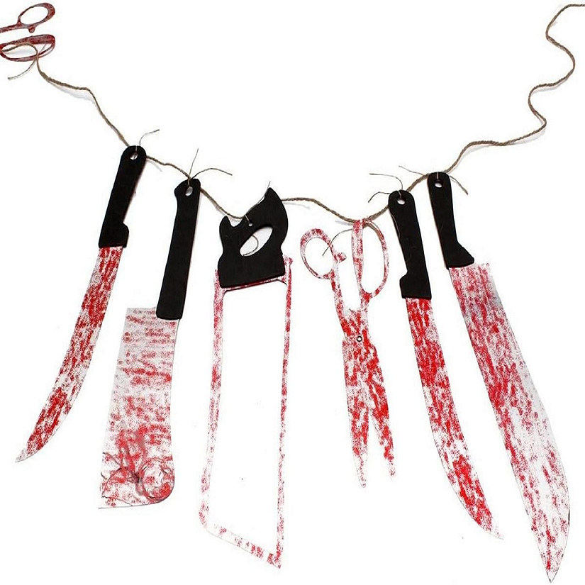 Amscan Bloody Weapon Garland - 7.5, 1Pc Image
