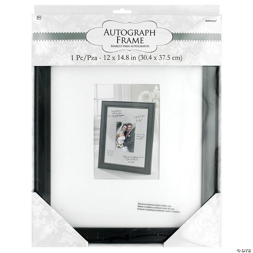 Amscan Collection Bridal Autograph Frame Black