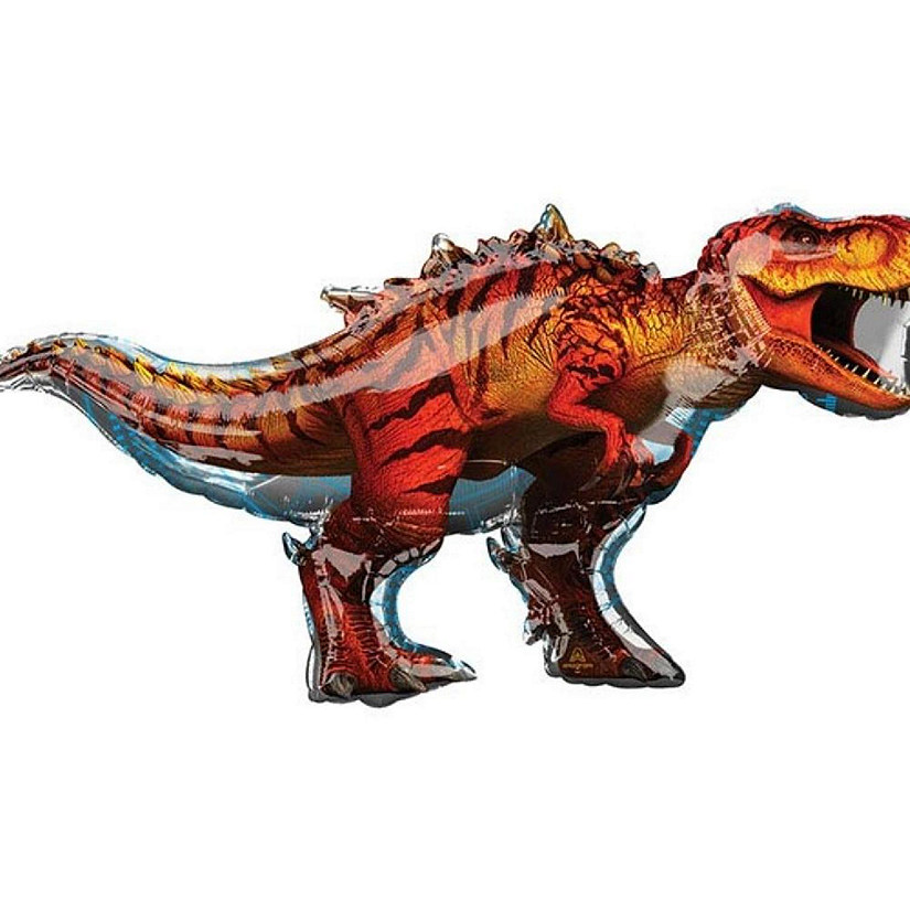 Anagram - 45" - Orange - Jurassic T-Rex Balloon Image