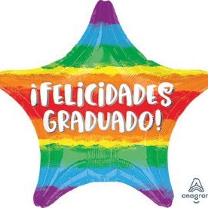 Anagram - Multicolour - Graduation Star Foil Balloon Image