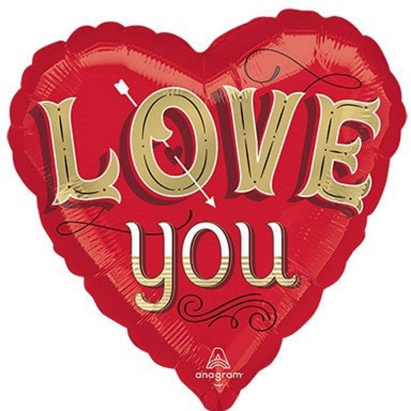 Anagram - Red - Valentine's Day Heart Foil Balloon | Oriental Trading
