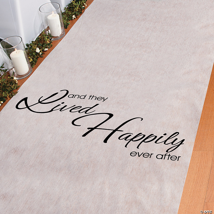 And They Lived Happily Ever After Wedding Aisle Runner Image