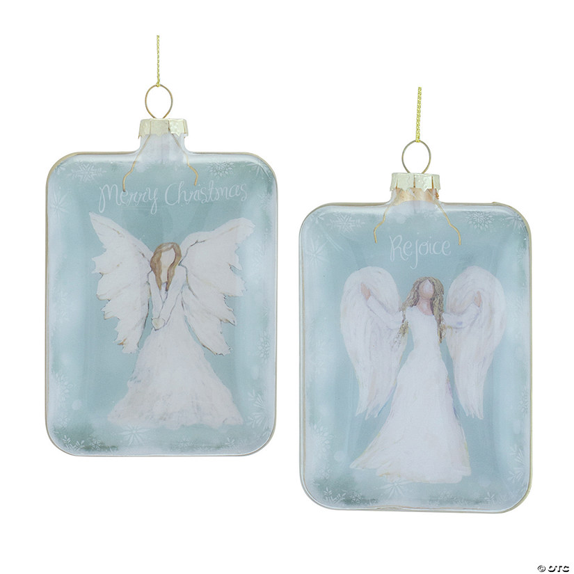 Angel Ornament (Set Of 6) 5.25"H Glass Image