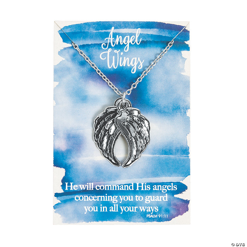 Angel Wings Necklaces on Cards - 12 Pc. Image