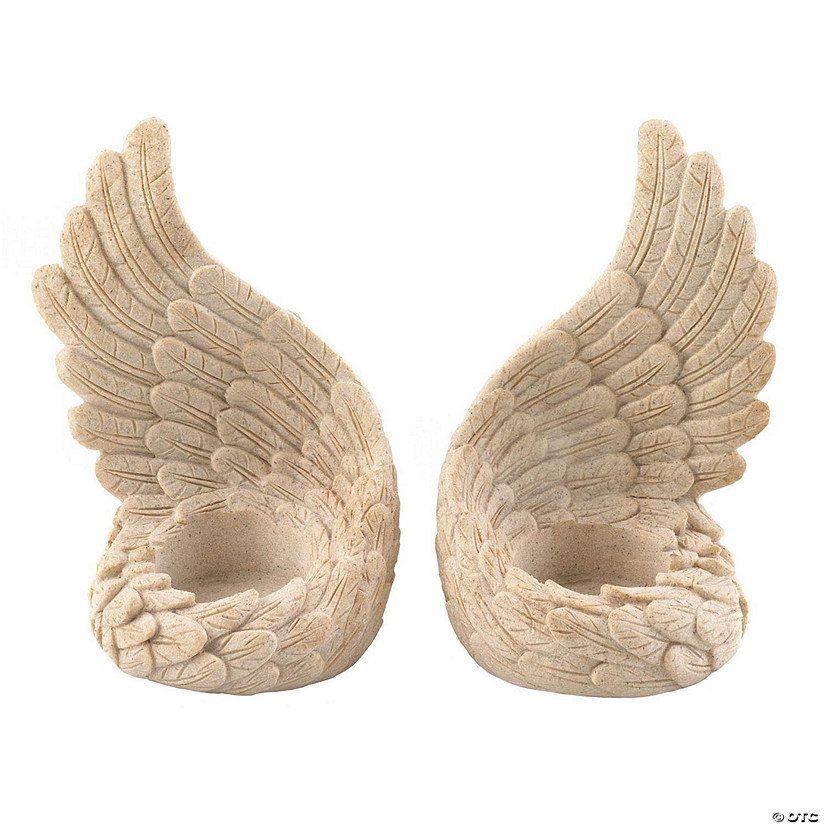 Angel Wings Tealight Set 3X3X4.75" Image