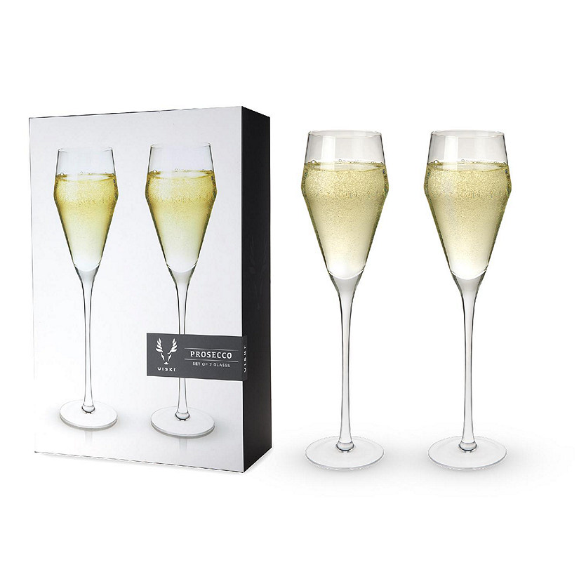 Angled Crystal Prosecco Glasses Image