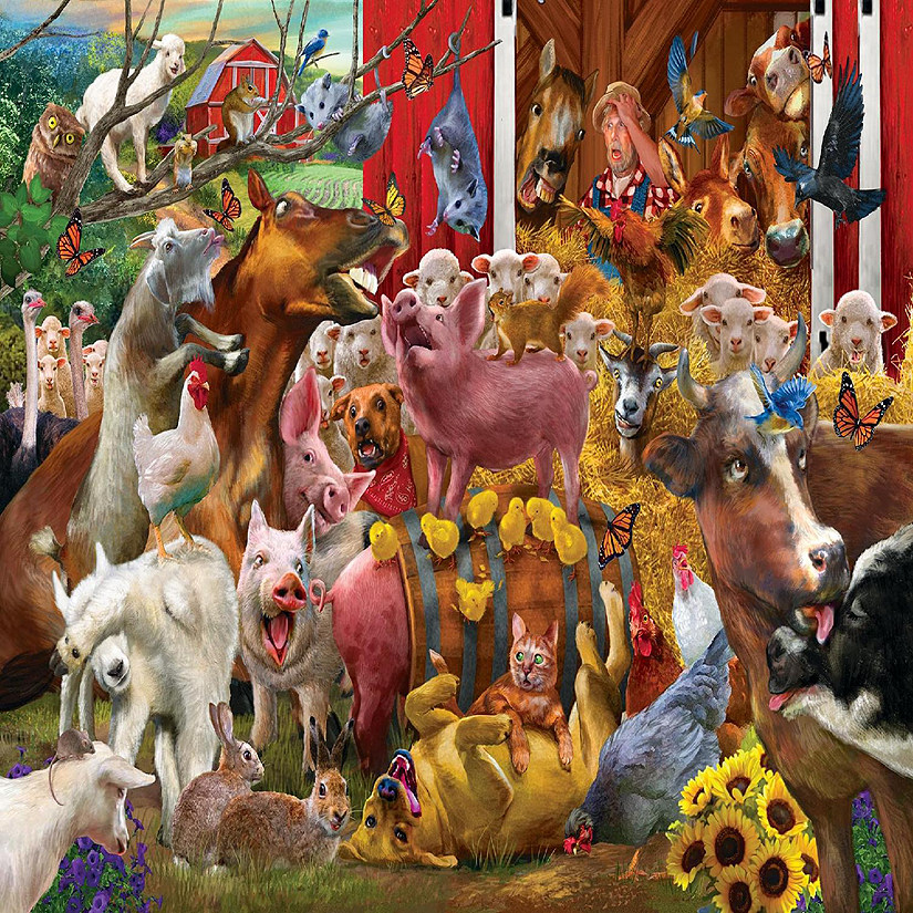 Animal Farm Barnyard 1000 Piece Jigsaw Puzzle Image