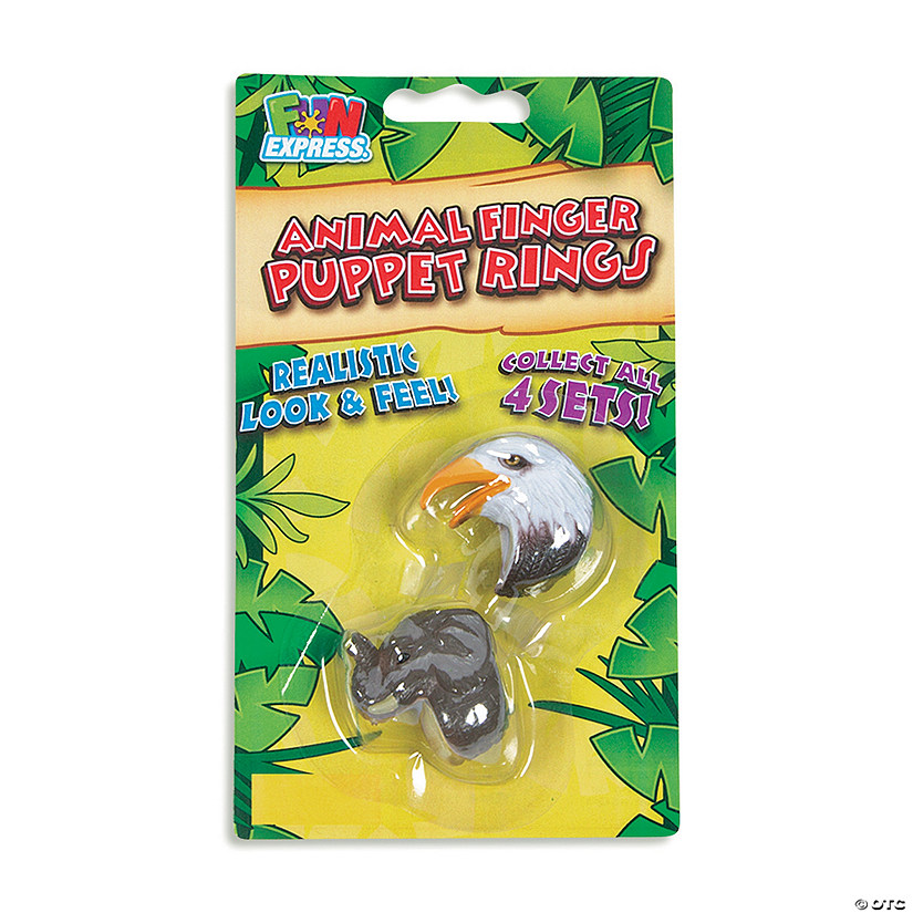 Animal Finger Puppet Rings 12 Pc. Oriental Trading