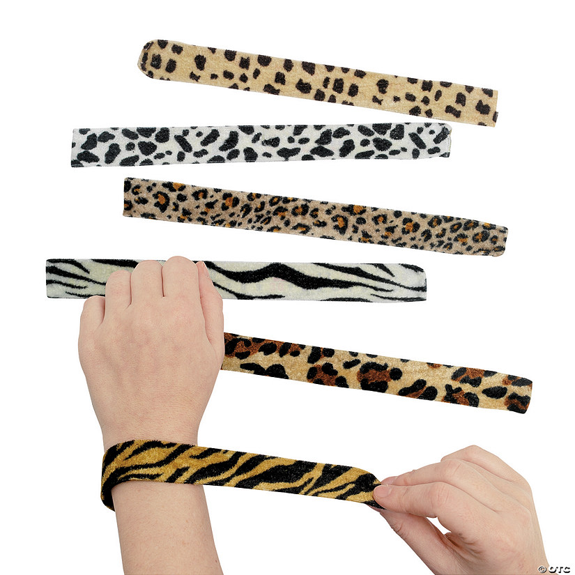 Animal Print Slap Bracelets - 12 Pc. Image