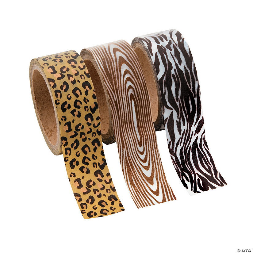 Animal Print Washi Tape Set Oriental Trading   Animal Print Washi Tape Set~13644664