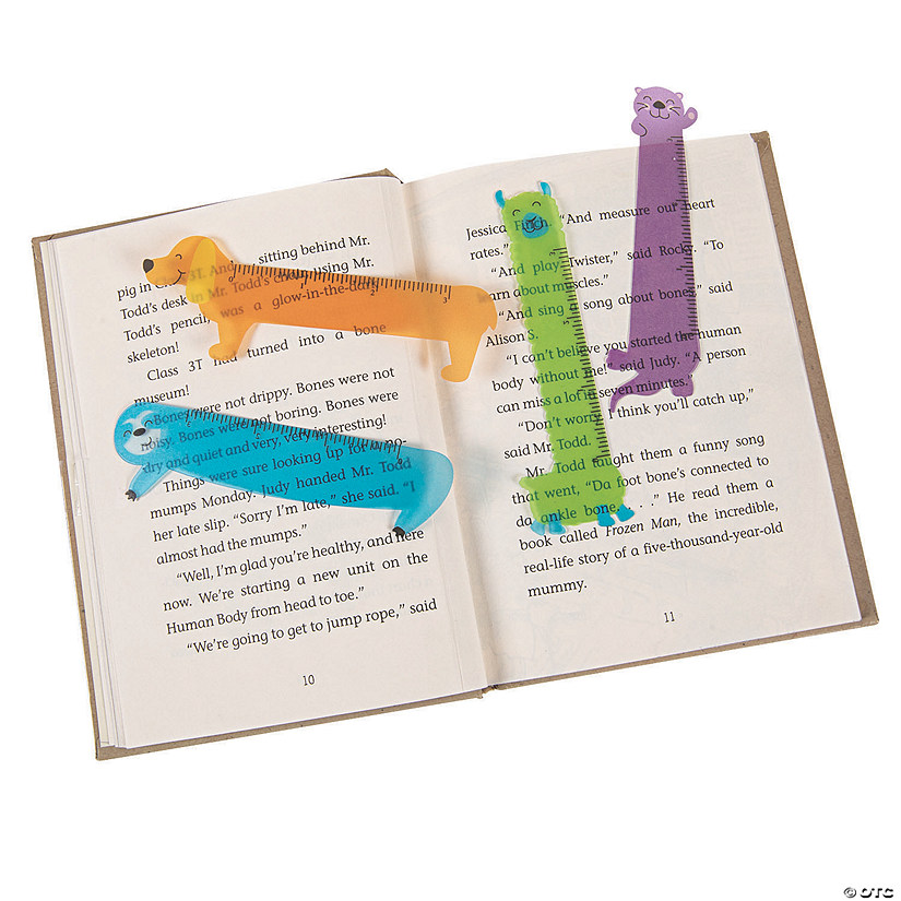 Animal-Shaped Ruler Bookmarks - 48 Pc. Image