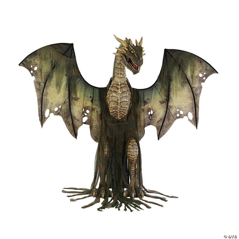Animated 7 Ft  Dark Forest Dragon Image