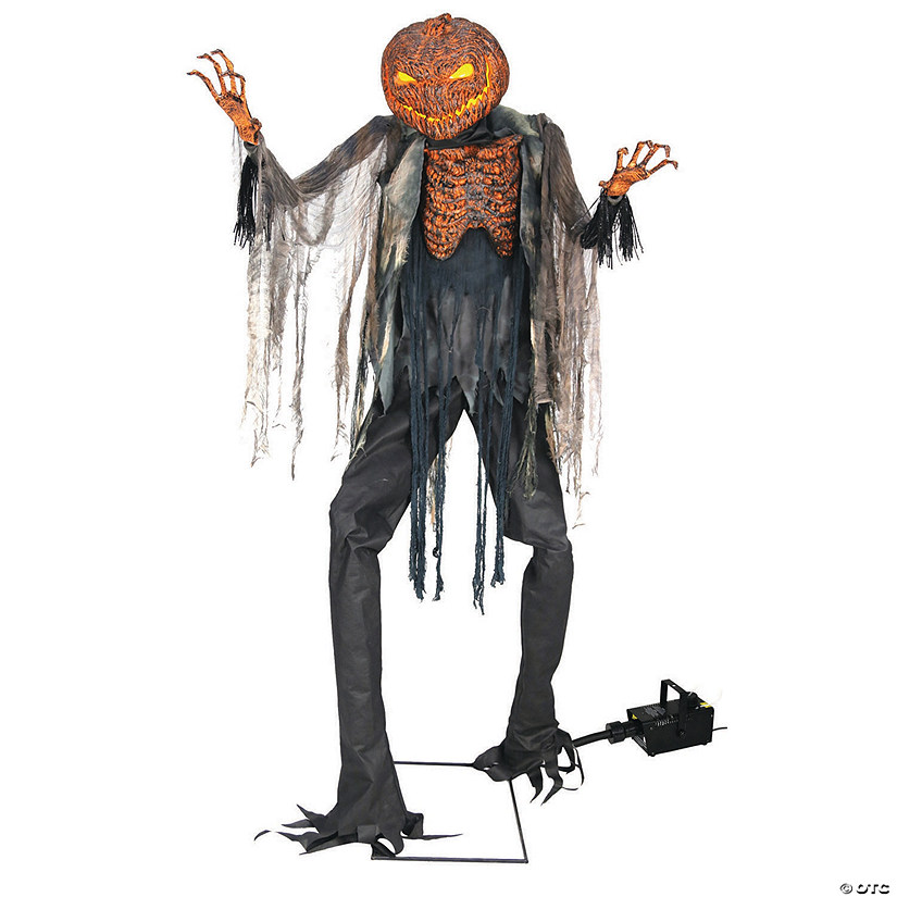 Animated Scorched Scarecrow with Fog Machine Halloween Decoration Image