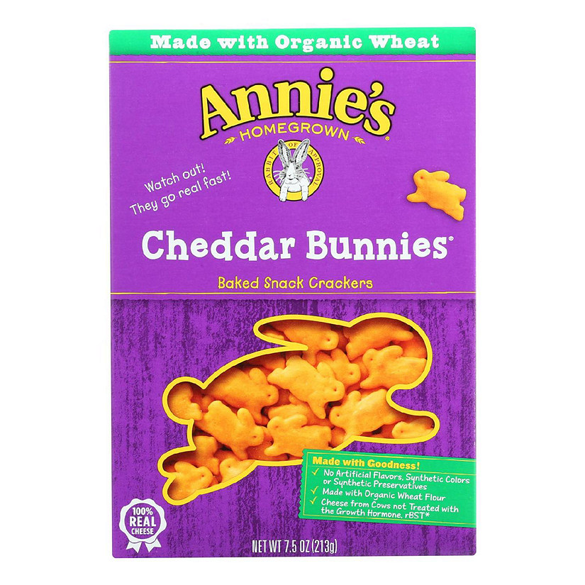 Cheddar Bunnies Snack Crackers, 7.5 oz, Annie's Homegrown