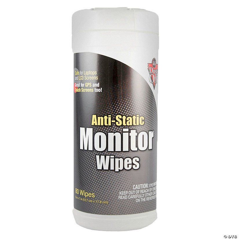 Anti-Static Monitor Wipes, 80 ct. canister, Set of 3 canisters Image