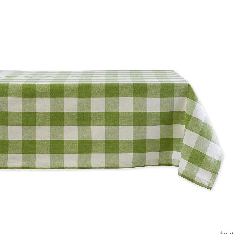 Antique Green Buffalo Check Tablecloth 60X120" Image