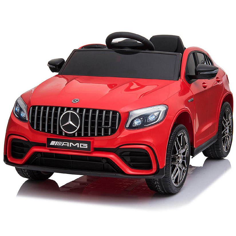 Aosom 12V Ride On Car Remote Control Mercedes Benz AMG GLC63S Coupe 2 Speed Red Image