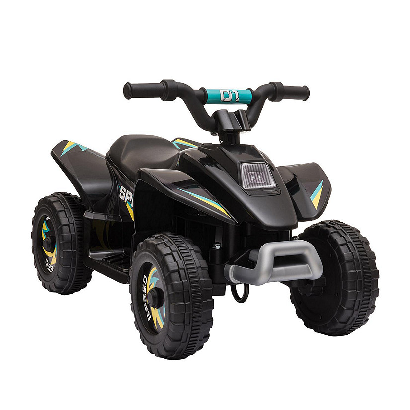 Aosom 6V Kids Ride on ATV 4 Wheeler Electric Quad Toy Battery Powered Vehicle with Forward/ Reverse Switch for 3 5 Years Old Toddlers Black Image