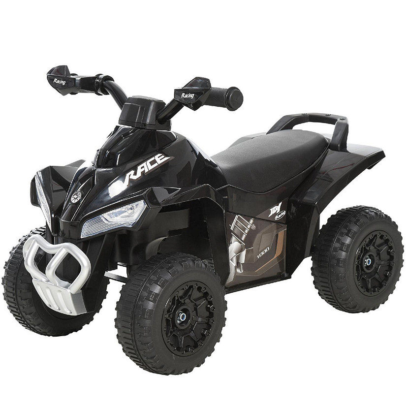 Aosom NO Power Ride on Car for Kids 4 Wheel Foot to Floor Sliding Walking Push Along ATV Toy for 18 36 Months Black Image