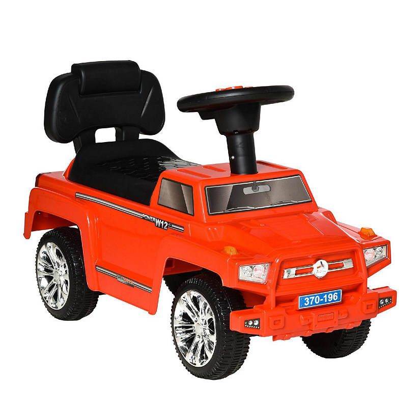 Aosom Ride On Sliding Car SUV w/ Lights and Hidden Storage Red Image