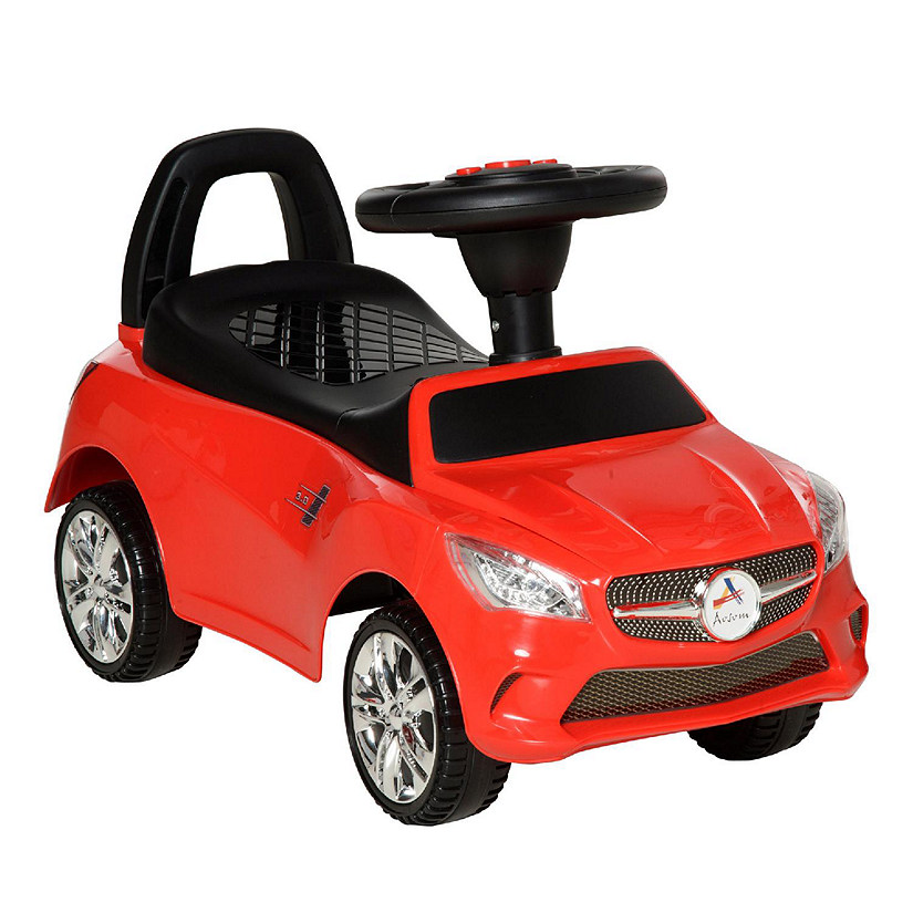 Aosom Ride On Toddler Push Car w/Music and Storage Red Image