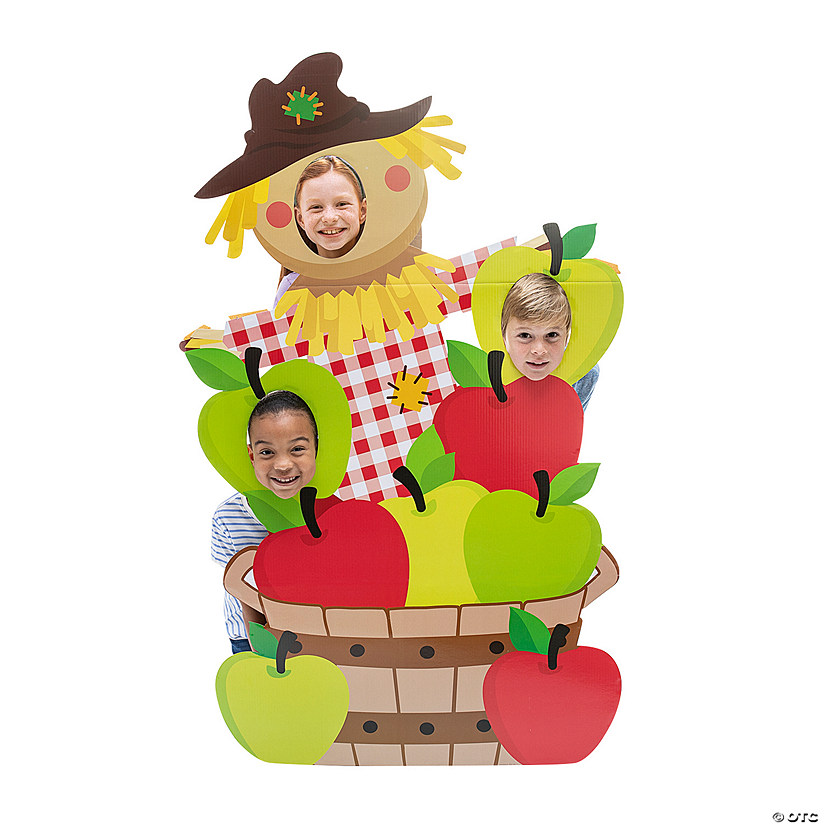 Apple & Scarecrow Photo Prop Life-Size Cardboard Stand-Up Image