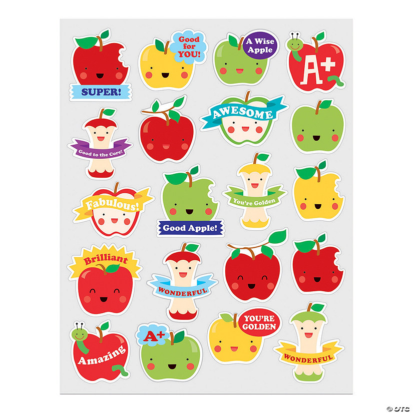 Apple-Scented Stickers - 80 Pc. Image