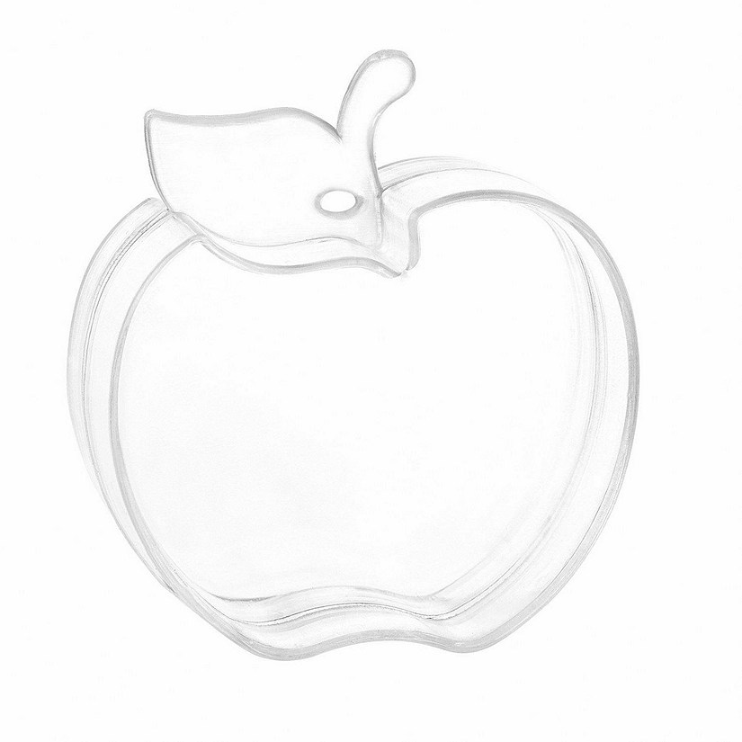 Apple Shaped Acrylic Candy Boxes 24 Pack 2.95"X2.28"X1.02" Image