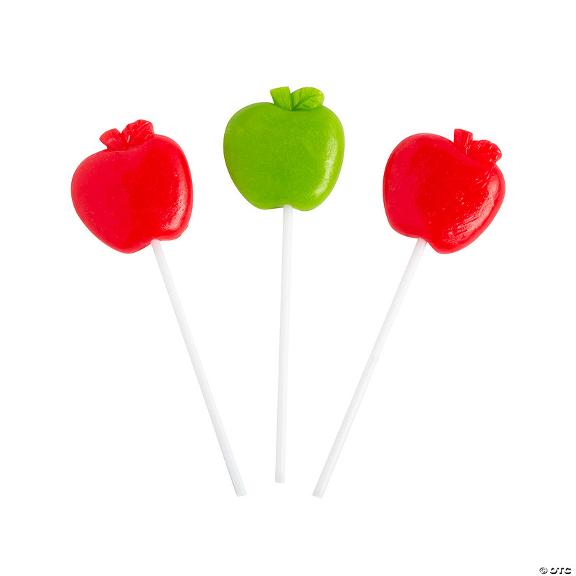 Apple-Shaped Lollipops - 12 Pc. Image
