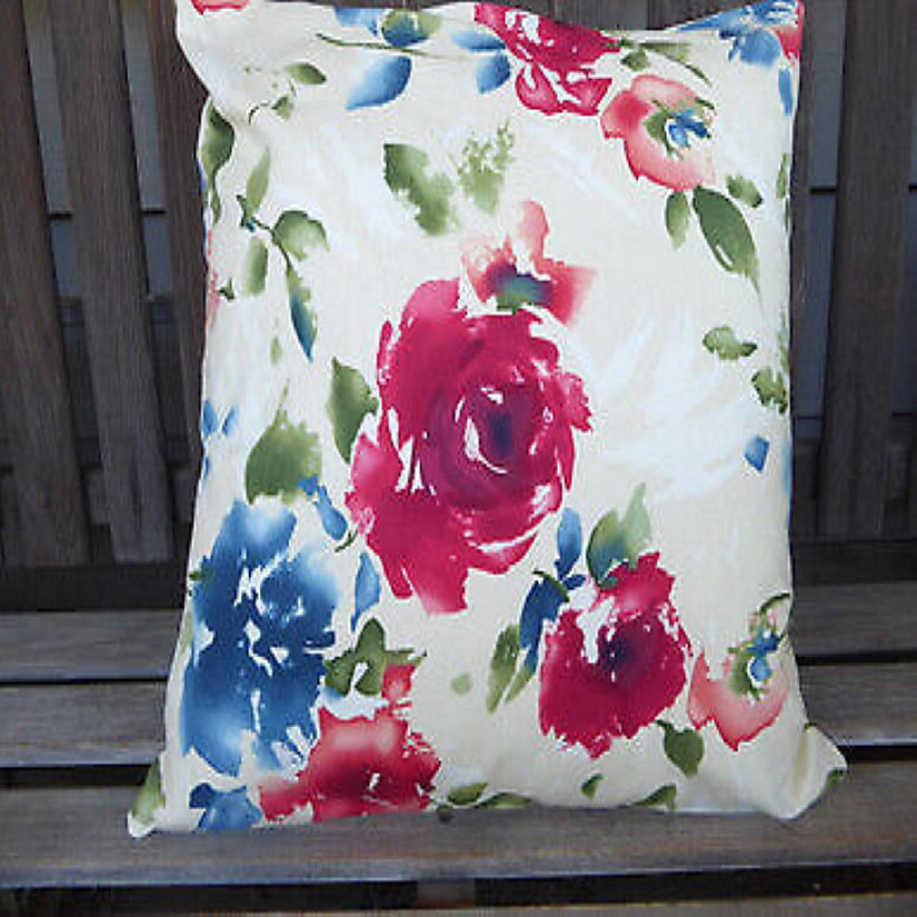 April Showers Decorative Pillow Cover18 in Square Cotton Fabric and Made by Sue Image