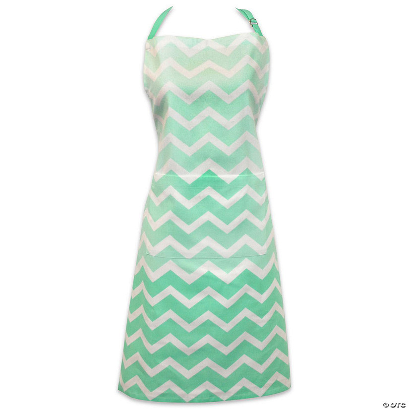 Aqua Chevron Chef Apron Image