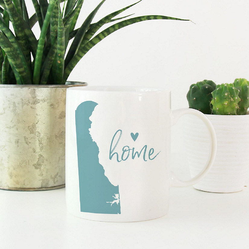 Aqua Home Heart Delaware Ceramic Mug Image