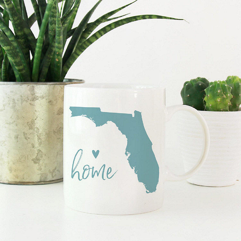 Aqua Home Heart Florida Ceramic Mug Image