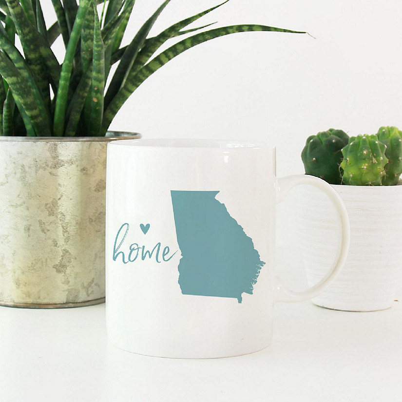 Aqua Home Heart Georgia Ceramic Mug Image