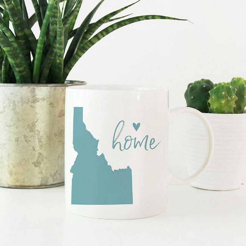 Aqua Home Heart Idaho Ceramic Mug Image
